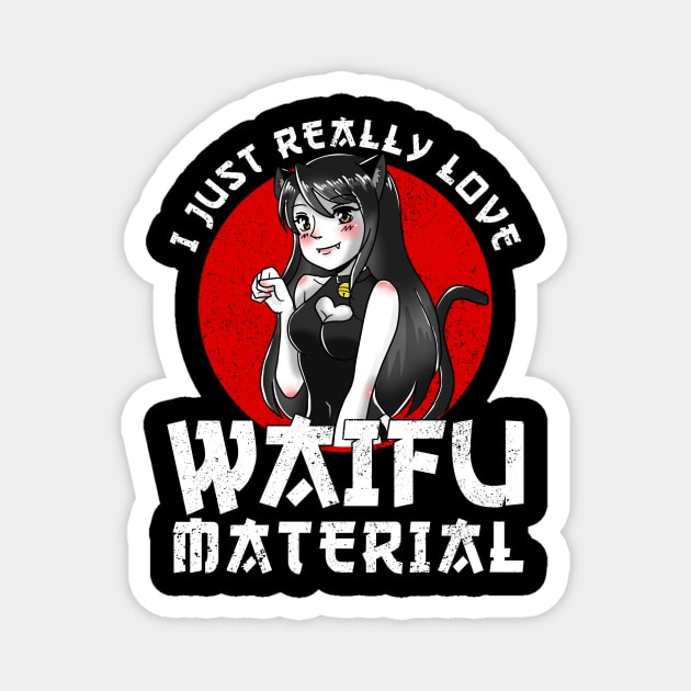 Waifu Material I Ecchi Lewd Anime Gift Magnet by Alex21