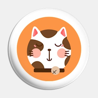 cute drawn kitty cat design 3 Pin