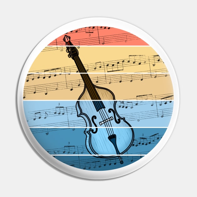 Double Bass Music Notation Bassist String Musician Pin by doodlerob