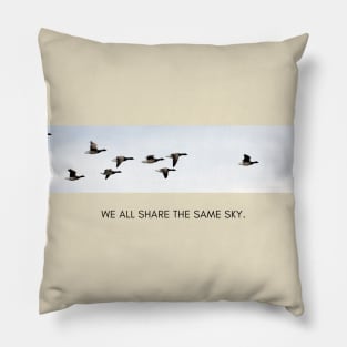 WE ALL SHARE THE SAME SKY Pillow