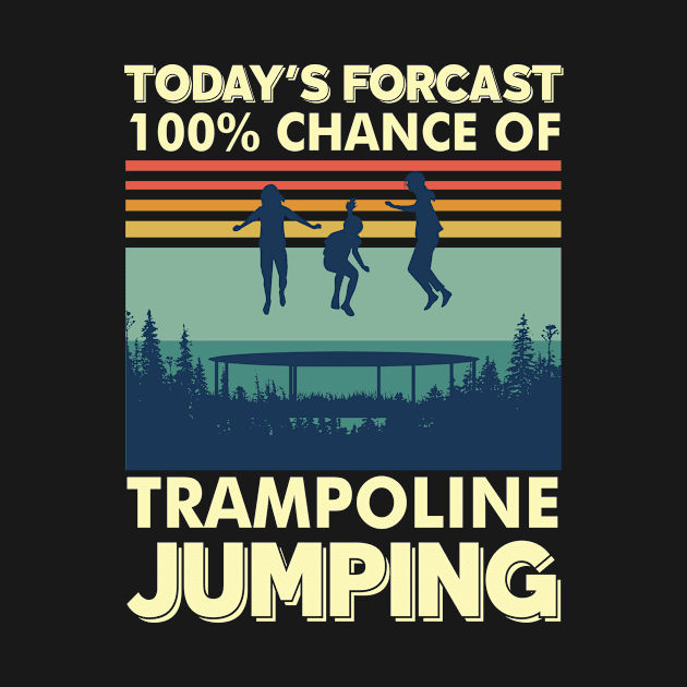 Trampoline Jumping Gift Retro by QQdesigns