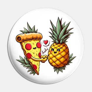 Love Cute Pride Pineapple Pizza Pin