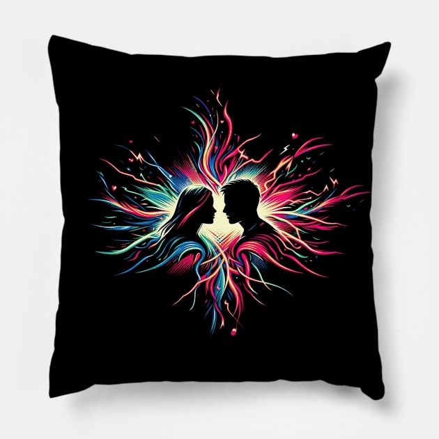 Energetic Connection Pillow by T-Shirt Paradise