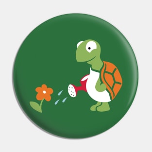 Turtle Gardening Pin