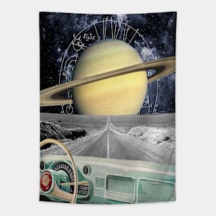 Road to Saturn,Cosmic Cruise Tapestry