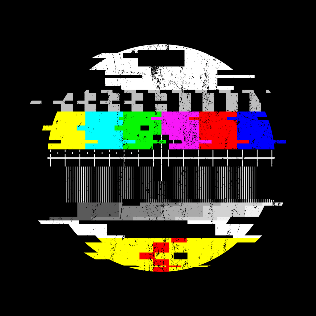 Vintage Glitched TV Test Card Graphic by NeonSunset