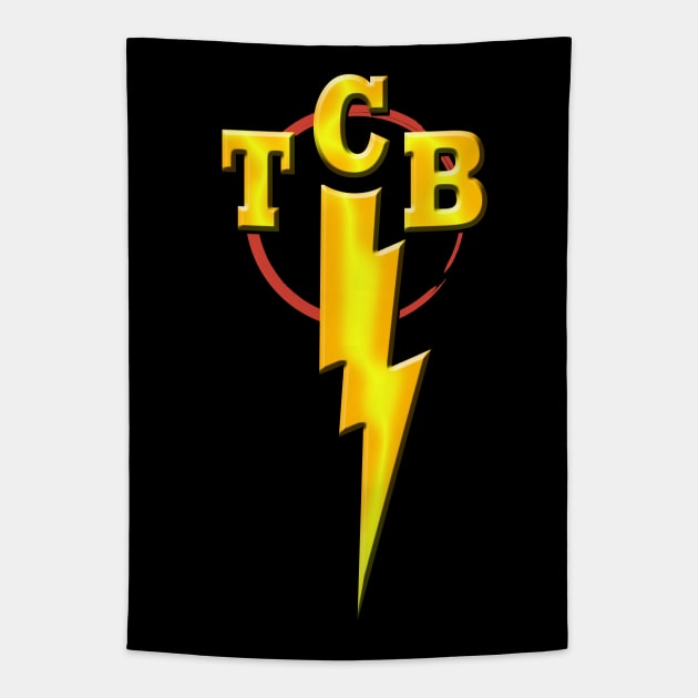 Elvis TCB Logo -  Taking Care of Business Tapestry by hauntedjack