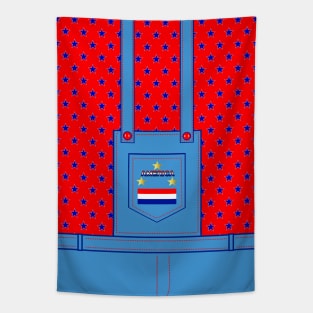 4TH OF JULY BLUE JEAN OVERALLS Tapestry