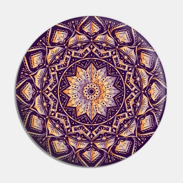 Elegant mandala Pin by HagalArt