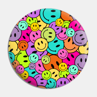 Fun Colorful Smileys - Keep Smiling! Pin