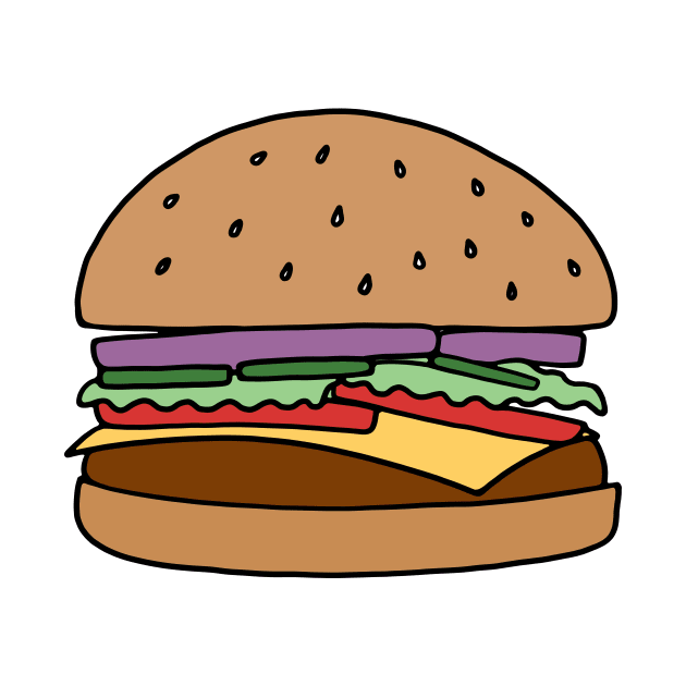 Hamburger Illustration by murialbezanson