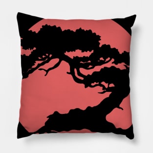 Japanese bonsai tree "good vibes" Pillow