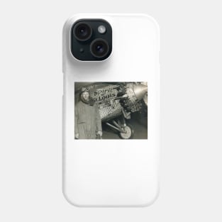 Lindbergh with his airplane, 1928 (H412/0396) Phone Case