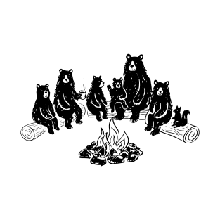 A family of bears by the fire T-Shirt