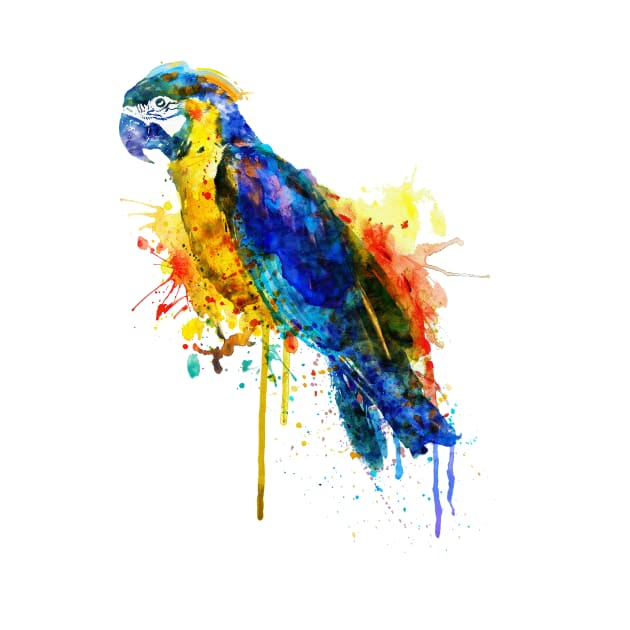 Parrot Watercolor by Marian Voicu