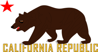 Calitornia Bear Star and Republic Magnet