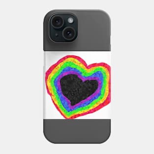 Rainbow. Heart Phone Case