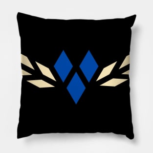 Winged Blue Heart Pillow