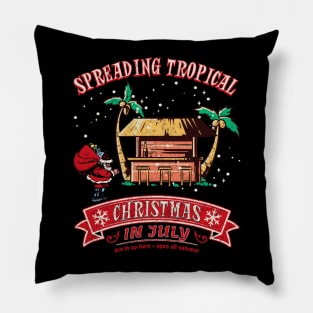 Spreading Tropical Christmas In July Pillow