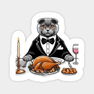 British Shorthair Cat Thanksgiving Magnet