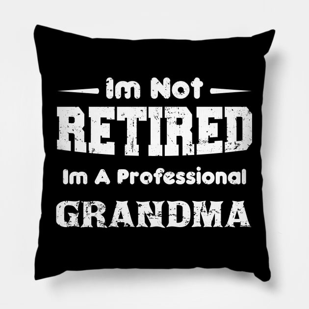 I'm Not Retired I'm A Professional grandma,mothers day Pillow by mezy