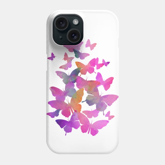 Pink Butterflies Phone Case by AlondraHanley