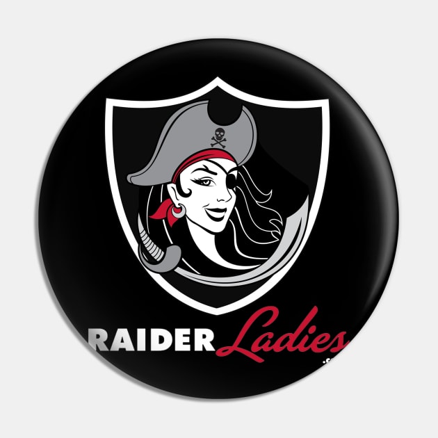 Raider Ladies logo Pin by Raiders Gear - TEEPUBLIC