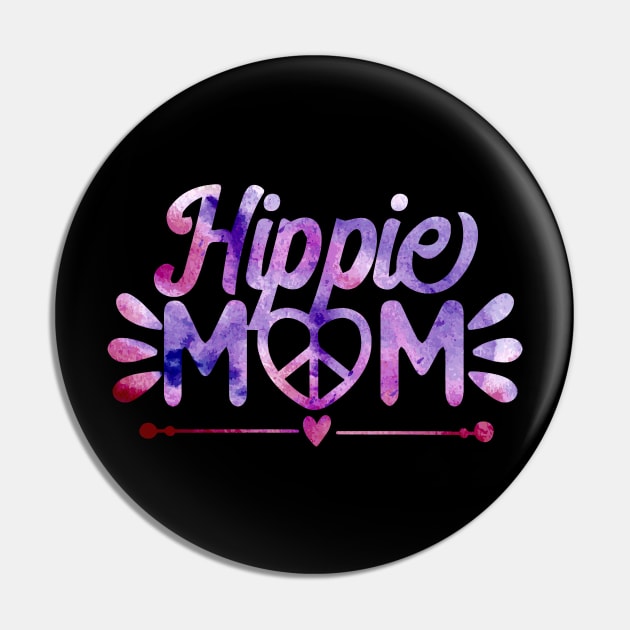 Hippie Mom - Tie Dye Design Pin by Naves