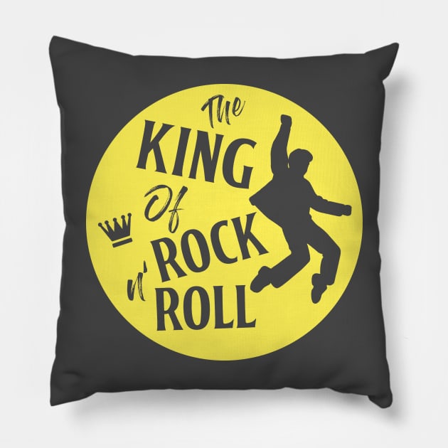 The King of Rock 'n' Roll Pillow by NotoriousMedia