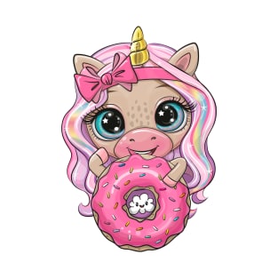 Unicorn with donut T-Shirt