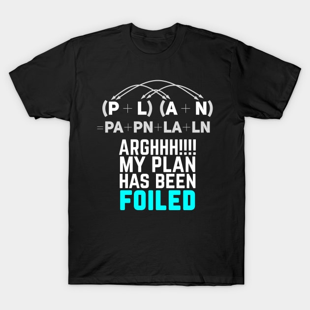 My Plan Has Been Foiled Funny Math Pun T-Shirt My Plan Has Been Foiled Funny Math Pun T-Shirt