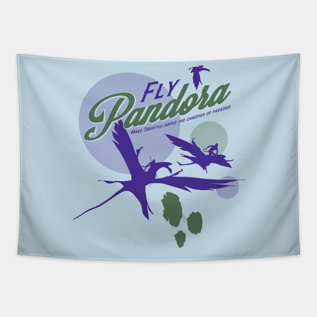 Fly Pandora Tapestry by MindsparkCreative