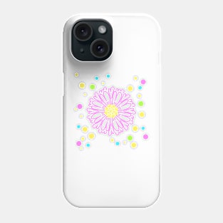 Sweet Daisy in pastel neon Phone Case