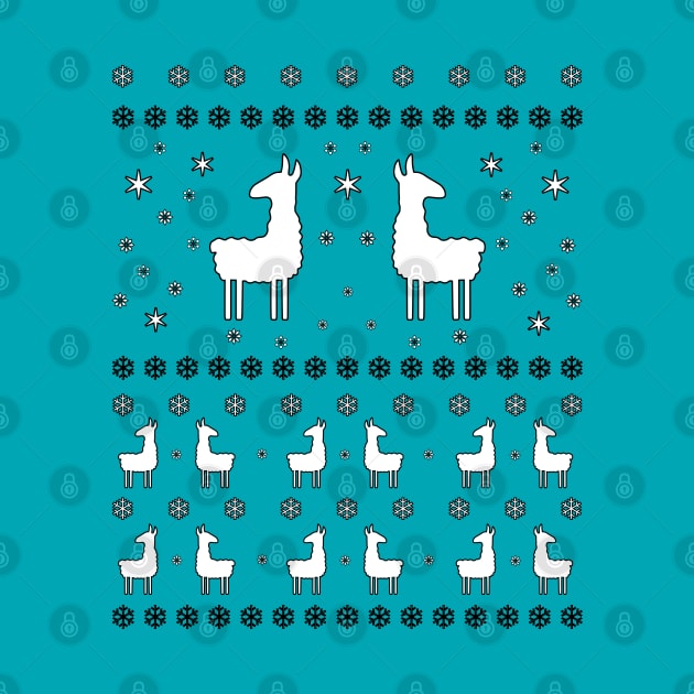 Llama Christmas pattern by helengarvey