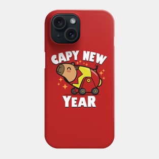 Capy New Year Cute Kawaii Capybara New Year 2024 Cartoon Phone Case