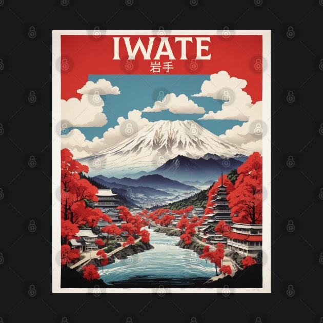 Iwate Japan Travel Vintage Tourism Poster by TravelersGems