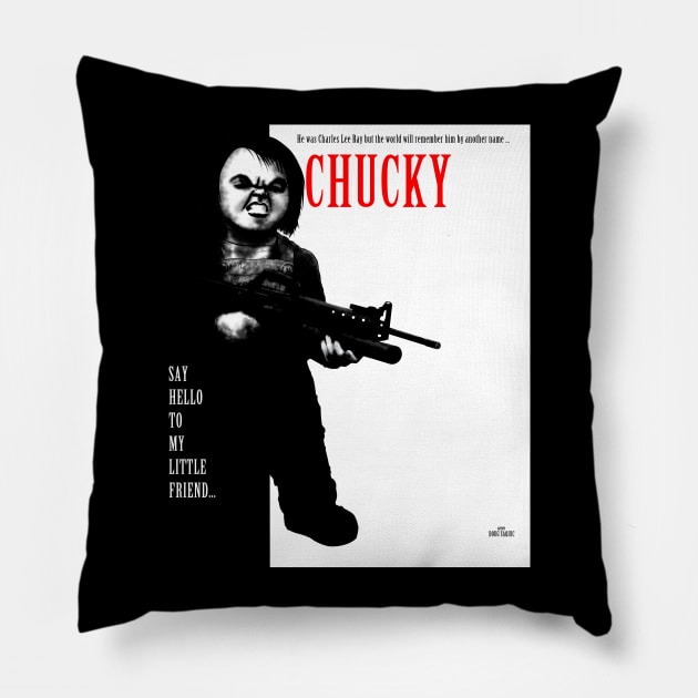 Chucky Scarface Pillow by DougSQ