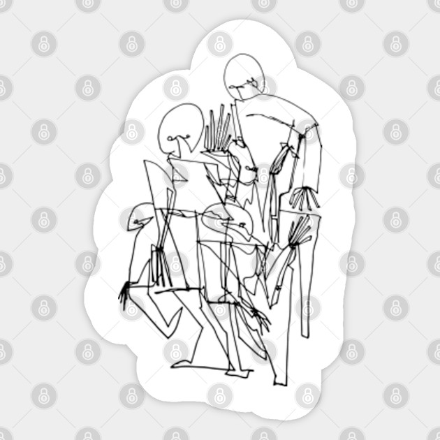 Abstract Bodies Drawing Improvisation 7 Drawing Artwork