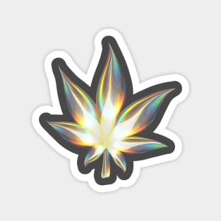 Golden Iridescent Cannabis Magnet