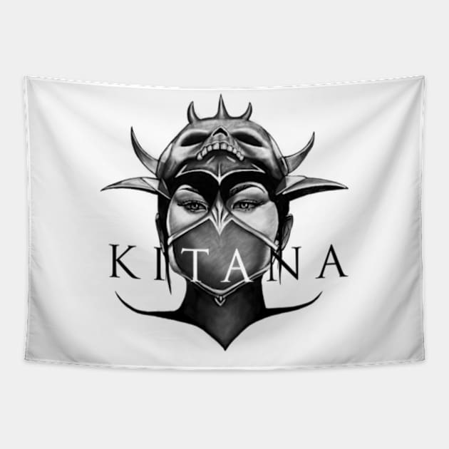 Skull Kitana Tapestry by xzaclee16