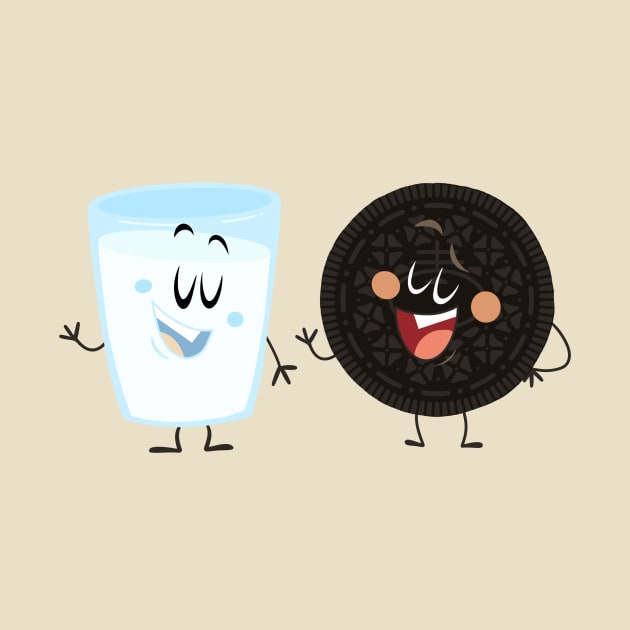 happy cookie and milk by creativeballoon