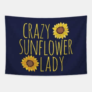 Crazy Sunflower Lady Tapestry