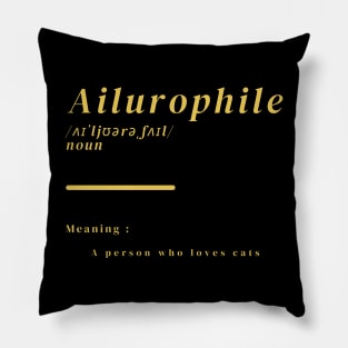 Word Ailurophile Pillow