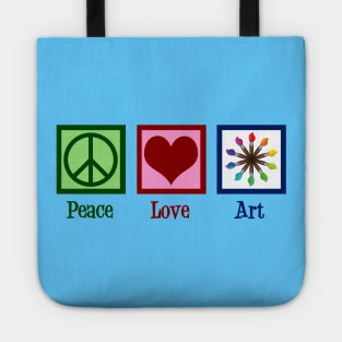 Peace Love Art Tote