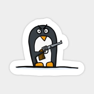 Penguin with a gun Magnet