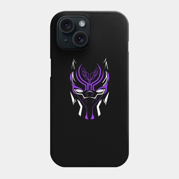 Black Panther Neon Phone Case by HKartworks