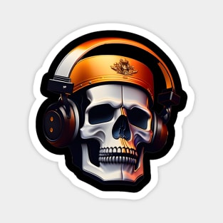 Skull With Headphones Magnet