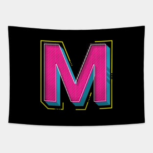 90’s Style Letter M Monogram Tapestry