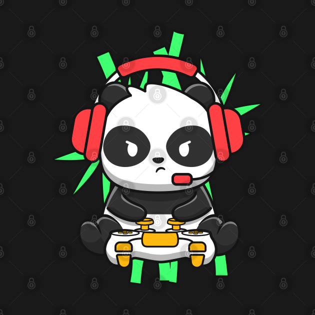 Cute Gaming Panda Rolling Panda Pandemic Gaming Panda Long Sleeve T Shirt Teepublic 