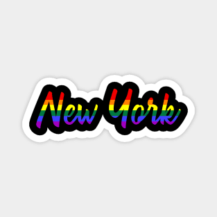 New York Gay Pride LGBT Rainbow Flag Magnet